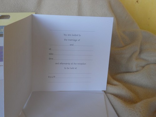 28 WEDDING INVITATIONS WH SMITH TWO HEARTS INTERTWINED 14CM X 14CM APPROX - Picture 4 of 4