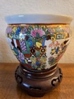 CHINESE PORCELAIN PLANTER FLOWER POT-small Jardiniere Antique Famille Rose — photo 1