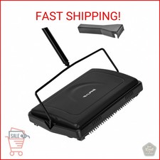 Alpine Manual Carpet Sweeper Triple Brush Cordless Non Electric Multi-Surface
