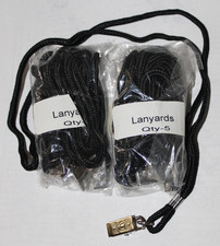 10 Lanyards Black 19" with Strong Stainless Steel Clip NEW Never Used - JA
