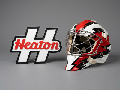 Vintage Heaton Goalie Hockey Logo 3D Sign Wall Desk Shelf Decor Retro ...