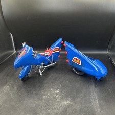 Vintage 1974 Mego Batman Batcycle Motorcycle & Sidecar Blue Variant -EW