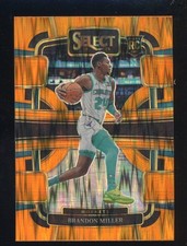 2023-24 Select Flash Orange Prizm #80 Brandon Miller Hornets RC Rookie