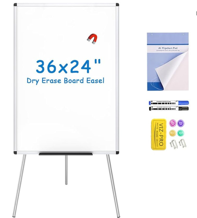 VIZ-PRO Light Magnetic Tripod Whiteboard (EB2436TL)