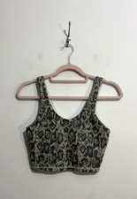 Varley Sportswear Bra Top Size Small Grey Snake Print Let's Go Elsie Activewear