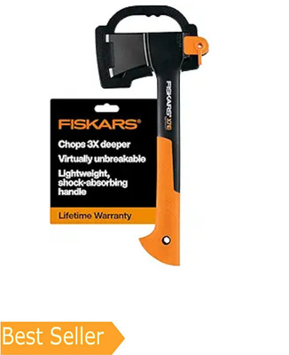 Fiskars X7 Hatchet Lightweight Wood Splitter 14 inch, 1.5 pounds