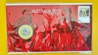 2009 PNC 200 Years of Australia Post Coloured $1 Coin and Stamp Cover