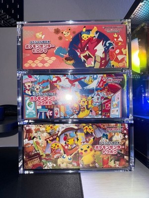 Pokemon Center Japan Tohoku Hiroshima Fukuoka Special 3 Boxes Set Promo Pikachu