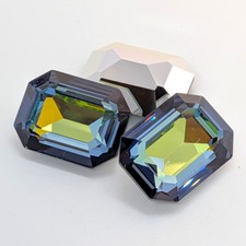 1 Rare Vintage Swarovski 4610 Crystal Sahara UNF Double-Cut Octagon Stone