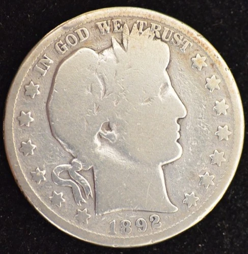 1892-S BARBER HALF DOLLAR - KEY DATE!