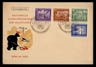 DR WHO 1952 GERMANY DDR FDC NATIONAL RECONSTRUCTION SEMI POST COMBO R75928