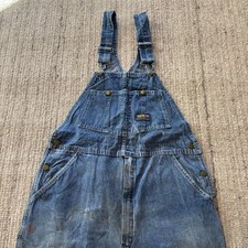 Vintage Osh Kosh B  gosh Vestbak Overalls USA Denim Faded Painted Men  s 36x30
