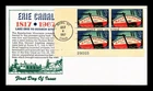 Dr Jim Stamps 5C Erie Canal 50Th Anniversary Plate Block Khol-Kraft Fdc