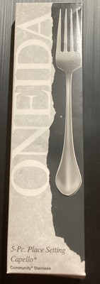 CAPELLO Oneida Stainless 5 Piece Place Setting (s) Unused USA Glossy Flatware
