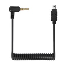 3mm to Male Flash PC Sync Cable with Screw Lock 2.5mm 3P to N3 8P , Black