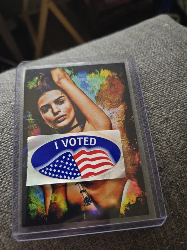 EMILY RATAJKOWSKI 2024 1/5 Fine Art Print ACEO Karte Künstler signiert von Q Qwasian