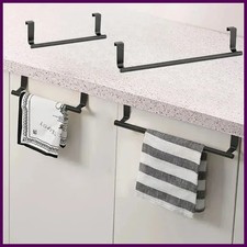 Over Door Stainless Steel New Towel Rack Bar Bathroom Kitchen Organizer Holder