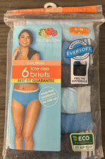 Fruit Of The Loom Womens Low Rise Briefs Underwear 6-Pair Heather Cotton 6/M