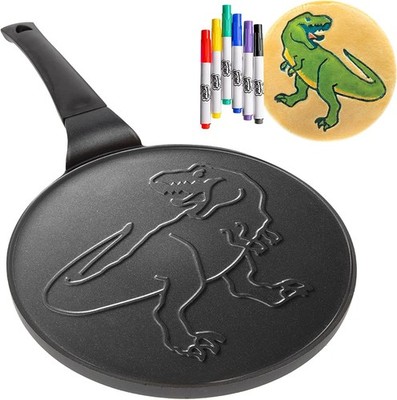 Jumbo Dinosaur Pancake Pan Make Giant 10'' Jurassic Pancakes for Magical Kid's