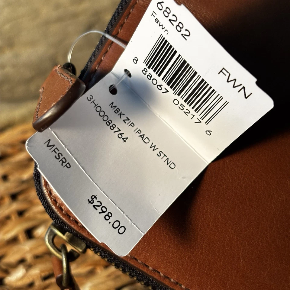 Coach 10.5” x 8.5” Leather Zip Around “Fawn” Tablet Case Cover Portfolio iPad - Image 3 of 4