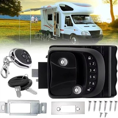 RV Door Lock Latch Keyless Entry Remote Control Keypad Zinc Alloy Trailer Door//