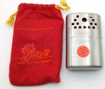 Vintage JON-E Hand Warmer Giant Stainless Steel Aladdin Mfg