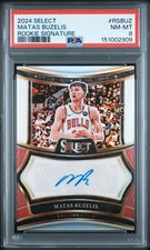 2024 PANINI SELECT ROOKIE SIGNATURES MATAS BUZELIS ROOKIE RC 84/249 PSA 8 AUTO