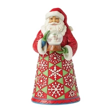 Jim Shore SANTA HOLDING MINI SNOWMAN GLOBE FIGURINE-FROSTY KEEPSAKE 6017003 NEW