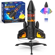 Motorized Rocket Launcher Toy for Kids - 200 ft Self-Launching Fun Outdoor Game