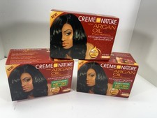 Creme Of Nature With Argan Oil From Morocco Lot 3 No-Lye Relaxer Regular New