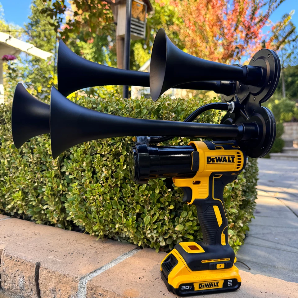 Bocina de aire de tren de taladro de impacto DeWalt 20V + control remoto | Montado en EE. UU. Foto 4 de 4