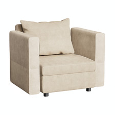 Gunji Small Single Sofa Chair Fabric Armchair Chair Chaise with Storage