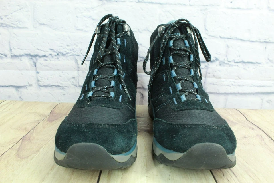 Tênis de neve LL Bean 5 preto resistente a manchas camurça botas de inverno impermeáveis 9,5 M - Imagem 4 de 4