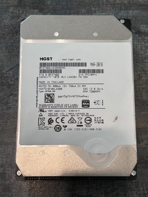 4x HGST 10TB SAS Festplatte gute SMART-Werte