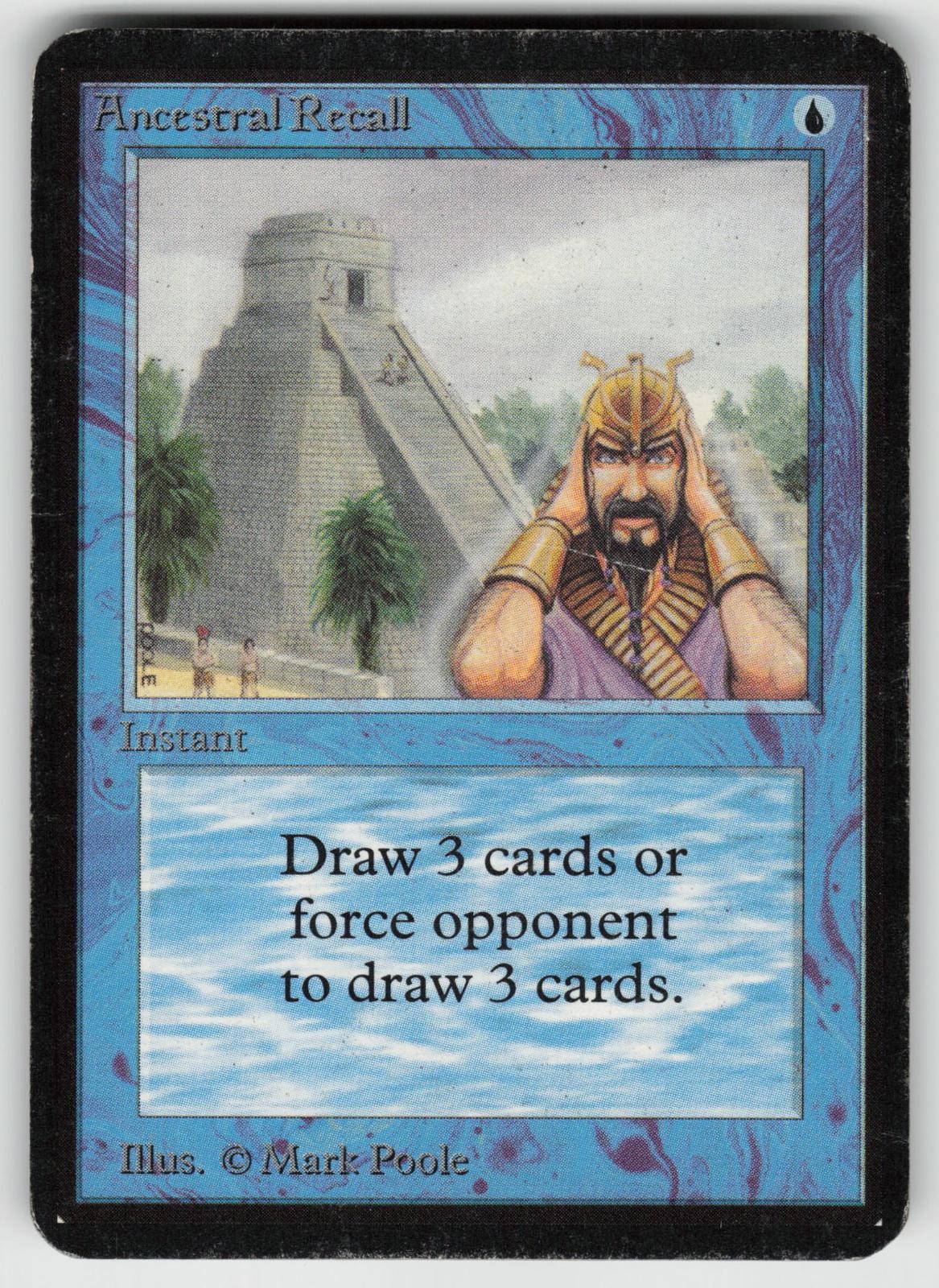 Ancestral Recall Alpha Edition Rare MAGIC: THE GATHERING