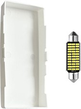 Interior Dome Light Lens Cover/LED with LED White Blubs Compatible With GMC Chev