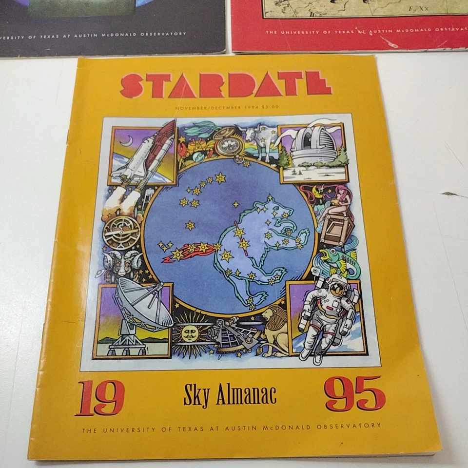 Vintage StarDate Astronomy Magazines 1994 Lot Sky Almanac Planets UT Austin Foto 2 de 4