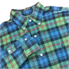 Vintage Polo Ralph Lauren Men  s Shirt Gingham Checked L/S Button Down Medium