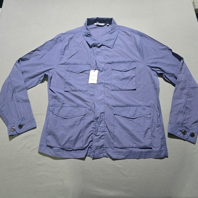 #ad #ad NEW Peter Millar Mens Crown Summer Safari Chore Coat Jacket Blue XL $70.40