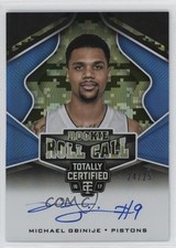 2016 Totally Certified Rookie Roll Call Camo 24/25 Michael Gbinije #36 Auto 0j4n