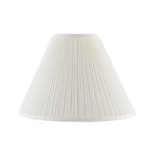 33191, Transitional Hardback Empire Shaped Mushroom Pleated Pleated White Spi...