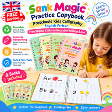 1/4PCS MAGIC PRACTICE COPYBOOK GROOVE HANDWRITING COPY BOOK CALLIGRAPHY FOR KIDS