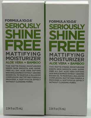 2PK Formula 10.0.6 Seriously Shine Free Mattifying Moisturizer ~ 2.54 FL OZ EA