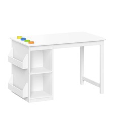 RiverRidge Kids Playroom Art Activity Table with 2 Cubbies and 2 Bookracks