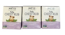 3X Maty's Baby Chest Rub Cold Cough Eucalyptus Lavender Chamomile Exp 07/25