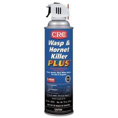 CRC 14010 Wasp and Hornet Killer Plus, 20 Ft Spray, Instant Knockdown, 14oz
