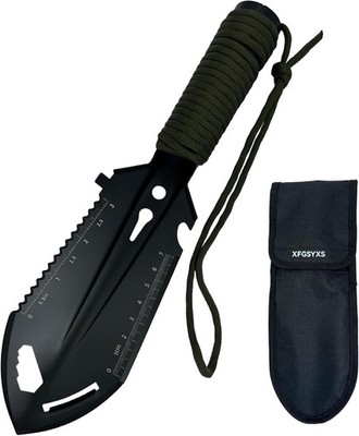 Compact 9 in 1 Multitool Camping Shovel Portable Backpacking Trowel for Outdoor