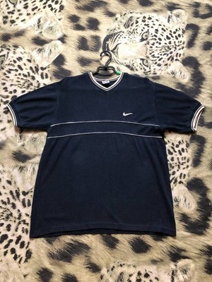 Vintage Y2K Nike Drill Swoosh T-Shirt Herren L Distressed Faded Unisex WMNS 90s