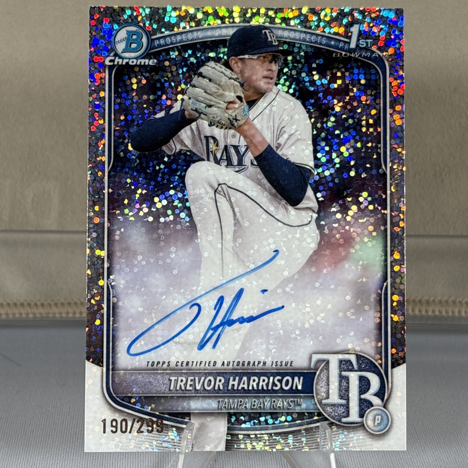 2025 Bowman Chrome - Trevor Harrison 1st Auto Speckle Refractor /299