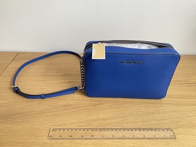 Michael Kors Crossbody Bag, Handtasche Blau Leder, neu